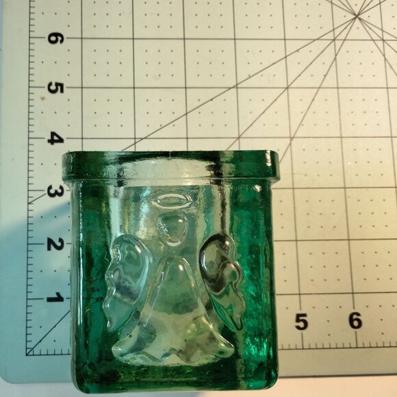 Candle Holder Angel Square Green Recycled Glass Spain - Picture 5 of 8